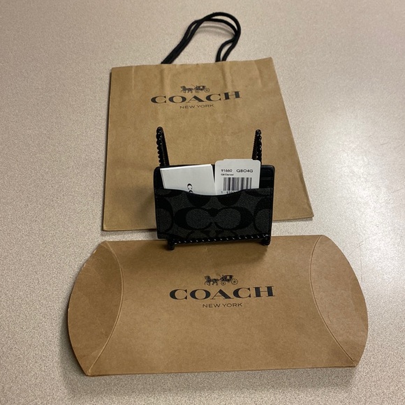 Coach Accessories Nwt Coach Signature Card Case Poshmark